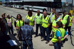 TriMet’s Bus Operator Continuous Improvement Team members visiting a Gillig facility where TriMet’s newest buses are manufactured (June 2014) TriMet’s Bus Operator Continuous Improvement Team members visiting a Gillig facility where TriMet’s newest buses are manufactured (June 2014)
