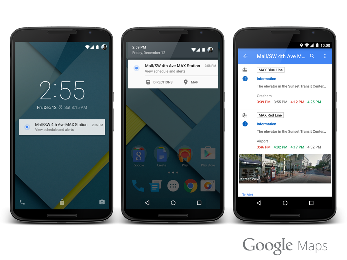 Real-time transit information will appear based on beacon technology for Trimet riders as part of the new pilot program with Google Maps.