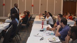 Jacksonville Transportation Authority (JTA) Chief Executive Officer Nathaniel P. Ford Sr. spoke to more than 60 college students at an event hosted by the Conference Of Minority Transportation Officials (COMTO) Jacksonville Chapter at the downtown public library on April 14.