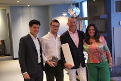 From lest to right, Fluidmesh Co-Founders Umberto and Cosimo Malesci welcome customers to the Fluidmesh 10th Anniversary Party. From lest to right, Fluidmesh Co-Founders Umberto and Cosimo Malesci welcome customers to the Fluidmesh 10th Anniversary Party.