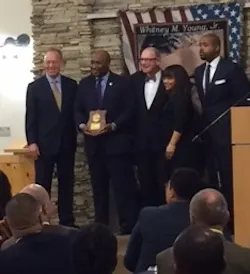 Dunn was one of four recipients who received the prestigious award named for the late civil rights leader, during the Boy Scouts of America Dan Beard Council’s fourth Annual Whitney M. Young, Jr. Service Award Dinner.