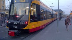 The Net 2012 is a barrier-free LRV, which can be operated on all tram lines of the VBK in the city and in the region on the light rail lines S1 and S11 of the AVG between Hochstetten and Bad Herrenalb / Ittersbach.