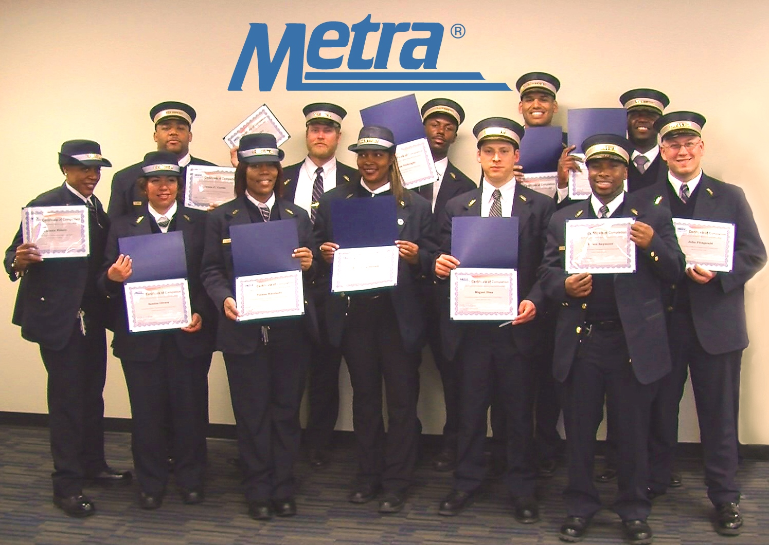 Front row: Juliann Elliott, Sandra Olvera, Twana Hatchett, Rashonda Harrell, Miguel Diaz, Pierre Seymour, John Fitzgerald; Rear row: James Curtis, Michael Hensley, Nathan Fulbright, Chas Arce and Aaron Willie. Not pictured is Kevin Nee.