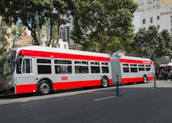 The electric trolley bus purchase is backed by federal, state, Proposition K funds, and other local support.