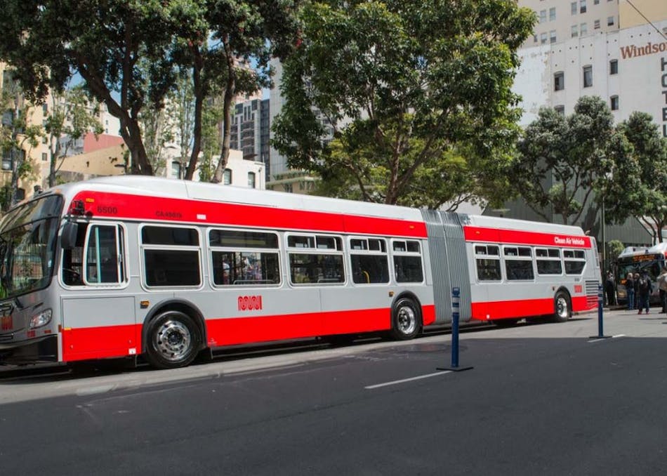 The electric trolley bus purchase is backed by federal, state, Proposition K funds, and other local support.