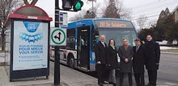 From left to right, Aref Salem, member of the executive committee of the city of Montreal and responsible for transportation; Émilie Thuillier, city councilor in the borough of Ahuntsic-Cartierville; Philippe Schnobb, chairman of the board of directors of the STM; M . Marc Bélanger, director, planning and management of networks, STM; and Harout Chitilian, a counselor in the borough of Ahuntsic-Cartierville From left to right, Aref Salem, member of the executive committee of the city of Montreal and responsible for transportation; Émilie Thuillier, city councilor in the borough of Ahuntsic-Cartierville; Philippe Schnobb, chairman of the board of directors of the STM; M . Marc Bélanger, director, planning and management of networks, STM; and Harout Chitilian, a counselor in the borough of Ahuntsic-Cartierville