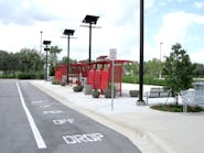 New park-and-ride facilities have popped up along the express bus route.