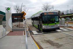 CTfastrak runs more than 9 miles from New Britain to Hartford, Connecticut.