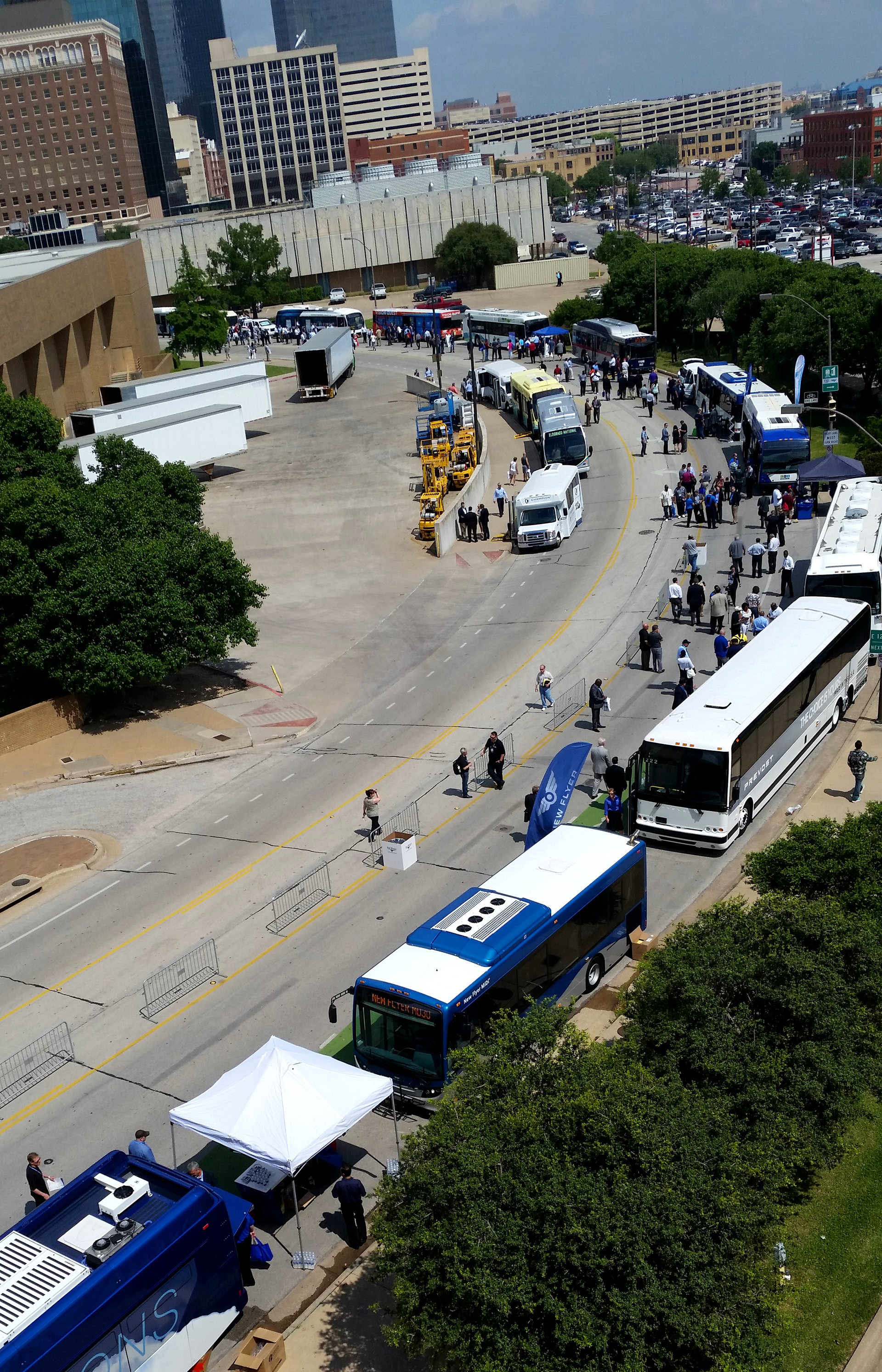 The bus display at the APTA 2015 Bus and Paratransit Conference and Roadeo.