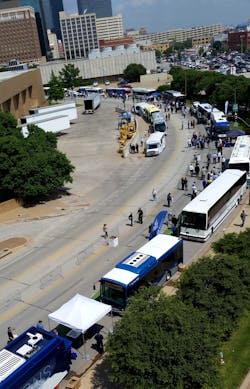 The bus display at the APTA 2015 Bus and Paratransit Conference and Roadeo. The bus display at the APTA 2015 Bus and Paratransit Conference and Roadeo.