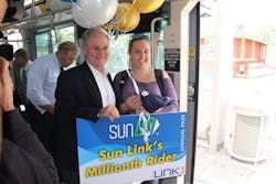 On May 21, Sun Link saw its 1 millionth passenger boarding. On May 21, Sun Link saw its 1 millionth passenger boarding.