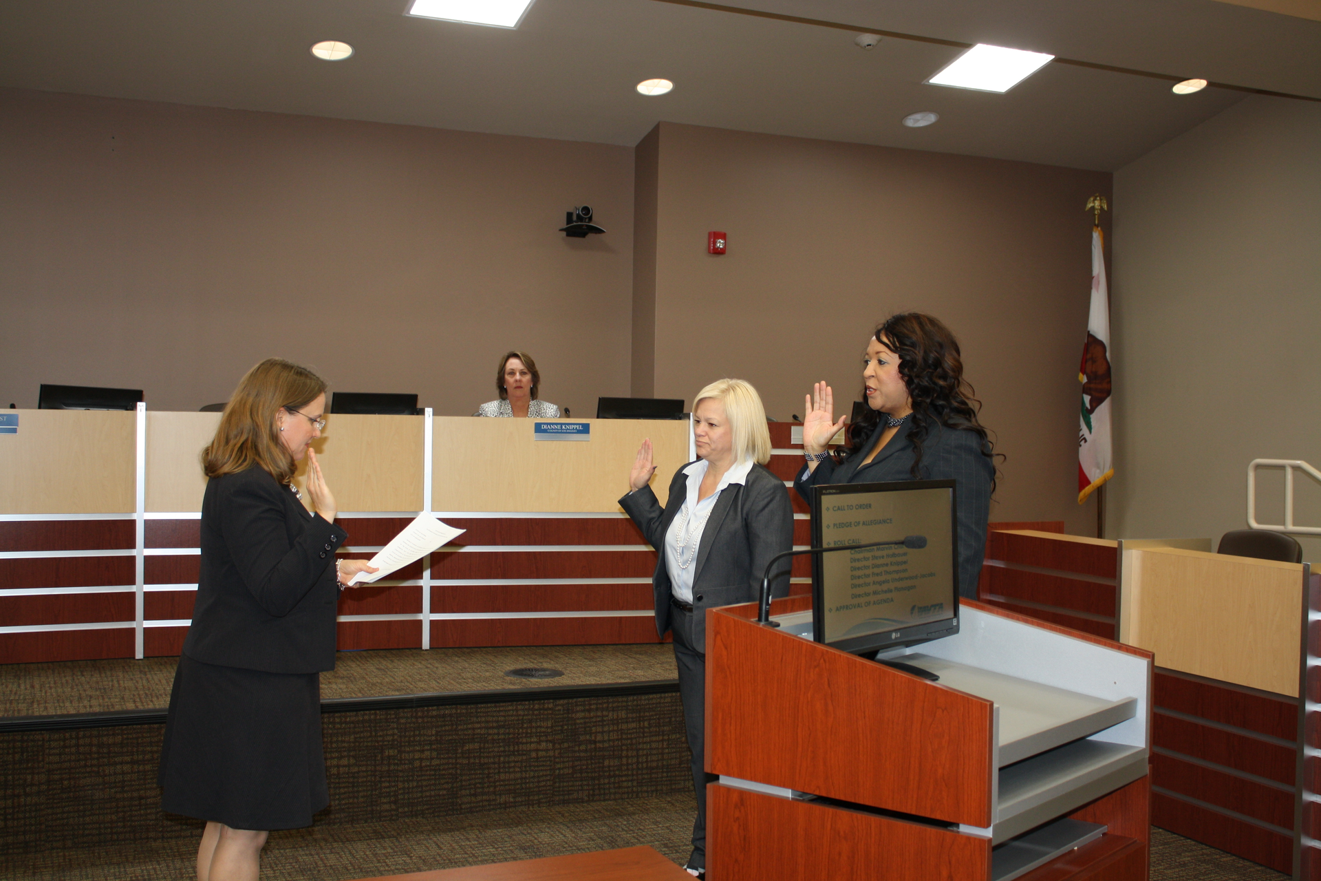 AVTA board members are sworn into their positions.