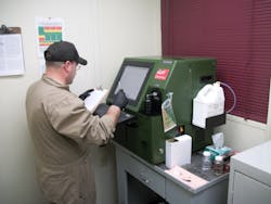 Technicians obtain oil analysis results in less than 15 minutes. Technicians obtain oil analysis results in less than 15 minutes.