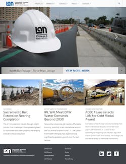 LAN's new website includes multimedia elements. LAN's new website includes multimedia elements.