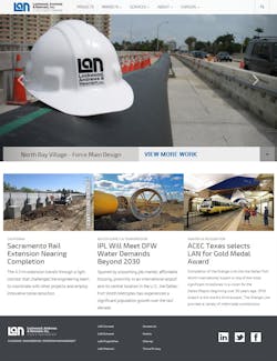 LAN&apos;s new website includes multimedia elements.