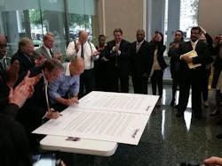 The agreement prioritizes the development of commuter rail for the US 90A/Southwest Rail Corridor (SWRC) and requires Metro to receive voter approval before expanding rail on either Richmond Avenue or Post Oak Boulevard. The agreement prioritizes the development of commuter rail for the US 90A/Southwest Rail Corridor (SWRC) and requires Metro to receive voter approval before expanding rail on either Richmond Avenue or Post Oak Boulevard.