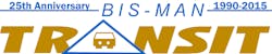 Bis-Man Transit has rolled out a special logo in honor of the system's 25th anniversary of service. Bis-Man Transit has rolled out a special logo in honor of the system's 25th anniversary of service.