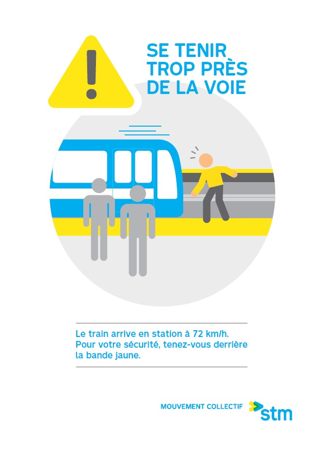 One of the signs STM will roll out in subway stations to promote save behavior.