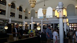 Inside the historic Union Station is the “Great Hall,' a 22,000-square- foot, multi-use public space a variety of dining and retail options. Inside the historic Union Station is the “Great Hall,' a 22,000-square- foot, multi-use public space a variety of dining and retail options.
