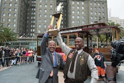 Byron Cobb was declared World Champion of the 52nd Muni Cable Car Bell Ringing Contest. Byron Cobb was declared World Champion of the 52nd Muni Cable Car Bell Ringing Contest.