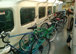 The bike car will be marked with a large bicycle symbol on the outside of the vehicle to help passengers identify the correct car prior to boarding; conductors will also assist with announcements as they arrive at each station. The bike car will be marked with a large bicycle symbol on the outside of the vehicle to help passengers identify the correct car prior to boarding; conductors will also assist with announcements as they arrive at each station.