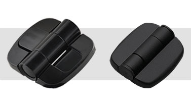 The new hinge is concealed to increase corrosion resistance.