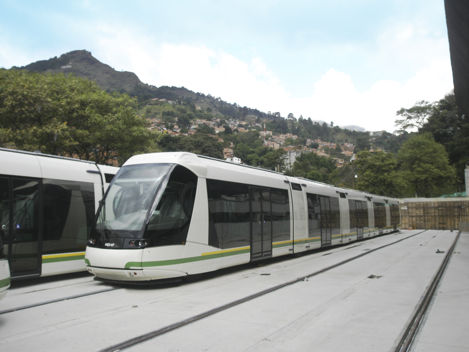 The trams can run on gradients of up to 13 percent.