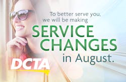 DCTA will make service changes Aug. 24 for Connect Bus and campus shuttles. DCTA will make service changes Aug. 24 for Connect Bus and campus shuttles.