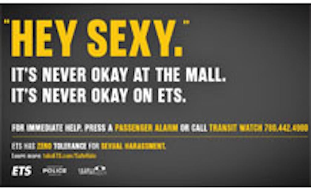 Ets Launches Zero Tolerance For Sexual Harassment Campaign Mass Transit