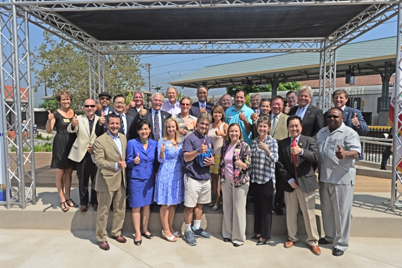 Several dozen elected officials representing the San Gabriel Valley joined more than 500 community members as the Construction Authority dedicated the Arcadia Station.