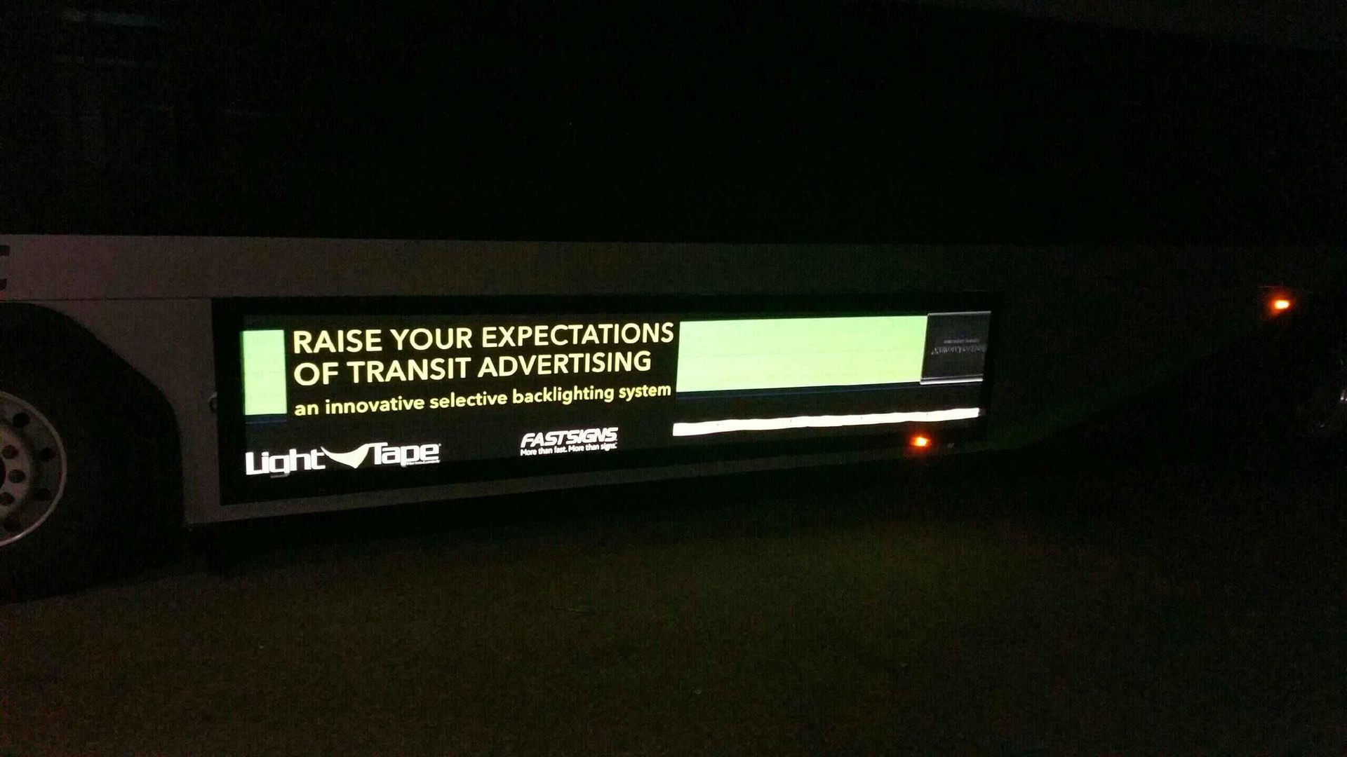 Light Tape backlighting will make ads on the sides of GRTC buses visible at nighttime.