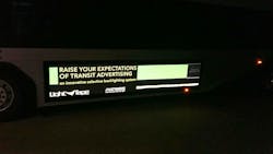 Light Tape backlighting will make ads on the sides of GRTC buses visible at nighttime. Light Tape backlighting will make ads on the sides of GRTC buses visible at nighttime.