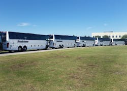 Roadrunner Companies took delivery of eight new Van Hool coaches. Roadrunner Companies took delivery of eight new Van Hool coaches.