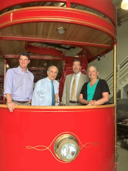 From left to right, Senator Pavley’s Policy Advisor Henry Stern; TIG/m CEO Alvaro Villa; TIG/m President Brad Read; California State Senator Fran Pavley. From left to right, Senator Pavley’s Policy Advisor Henry Stern; TIG/m CEO Alvaro Villa; TIG/m President Brad Read; California State Senator Fran Pavley.