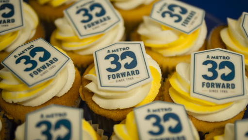 Cupcakes from Capital Metro's 30th anniversary celebration.
