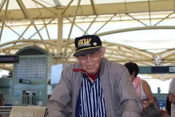 Hiro Takahashi, of San Mateo, celebrated his 100th birthday by riding BART for the first time.