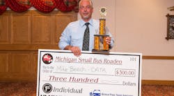 Mike Beech of CATA, individual winner of the 40th annual Small Bus Roadeo.