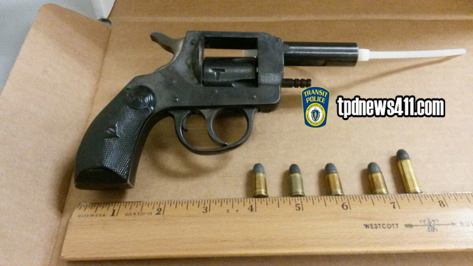 The gun confiscated by MBTA Transit Police.