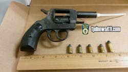 The gun confiscated by MBTA Transit Police. The gun confiscated by MBTA Transit Police.