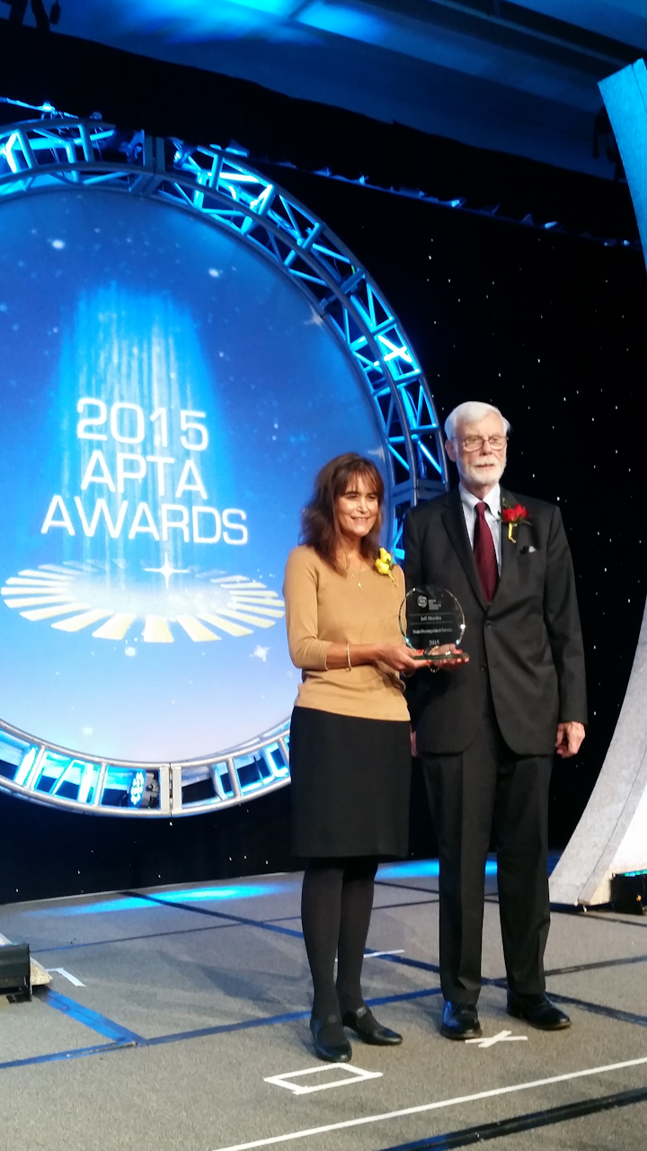 State Distinguished Service: Jeff Morales, Chief Executive Officer, California High-Speed Rail Authority, Sacramento, California. Accepting was Mort Downey.