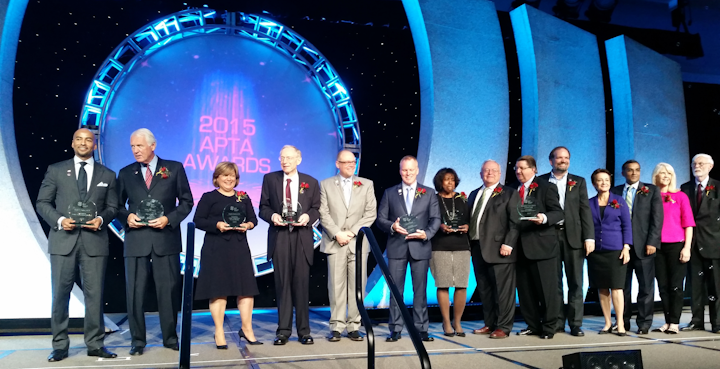 The 2015 APTA award winners.