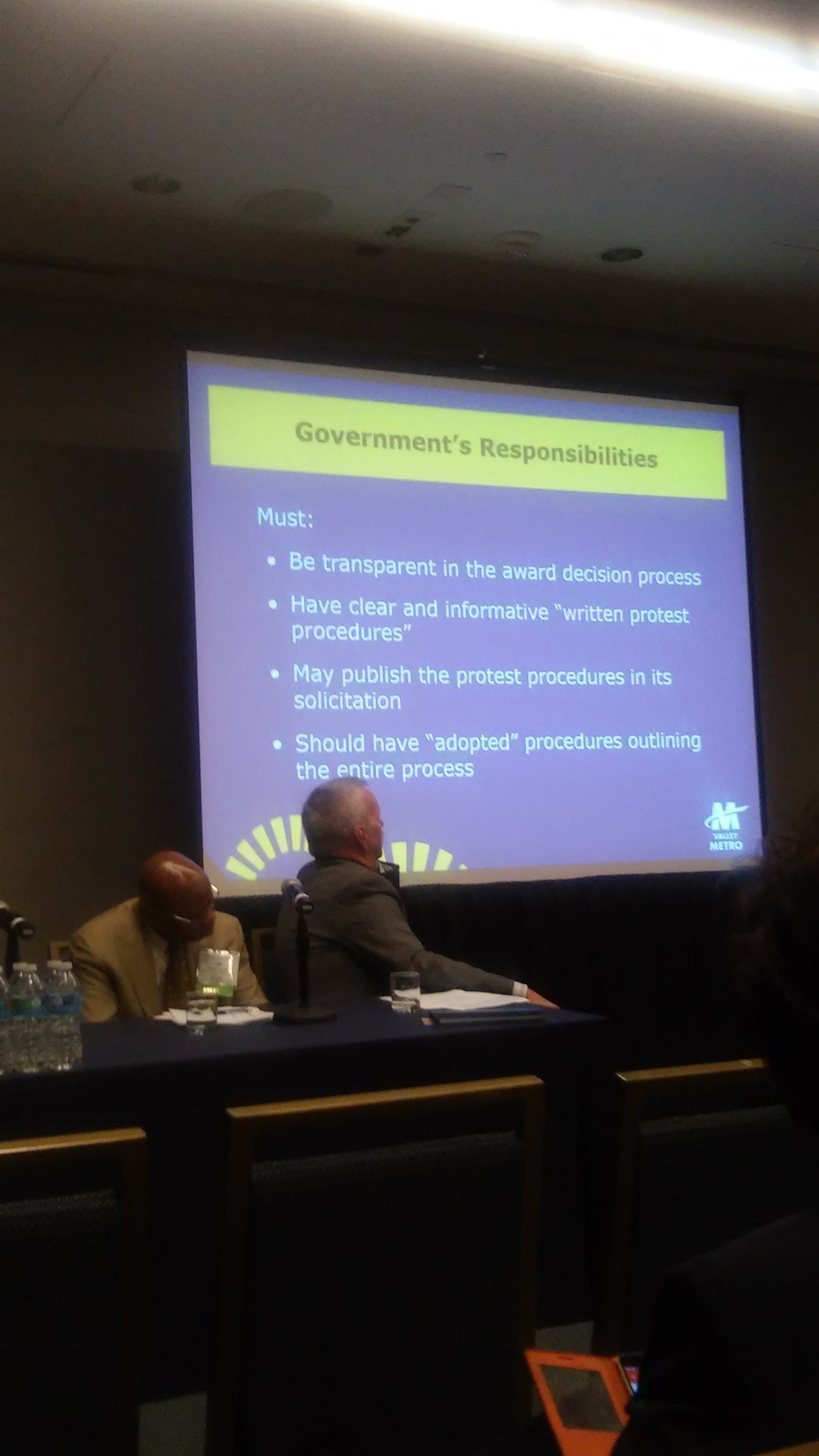 Joe Ramirez presents a list of things government agencies need to do in order to mitigate protests from the RFP process.