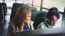 Jenna Bush Hager rides with students to Lilla G. Frederick Pilot Middle School in celebration of their adoption of cleaner, safer propane school buses.
