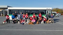 Go Team dogs visit TransIT Services of Frederick County, Maryland. Go Team dogs visit TransIT Services of Frederick County, Maryland.