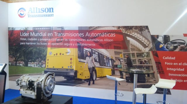 North American companies like Allison Transmission attended FITRANS and use displays showcasing use in the U.S. Transit providers in south an central America look to North America for best practices and products in order to provide better service and decrease emissions.