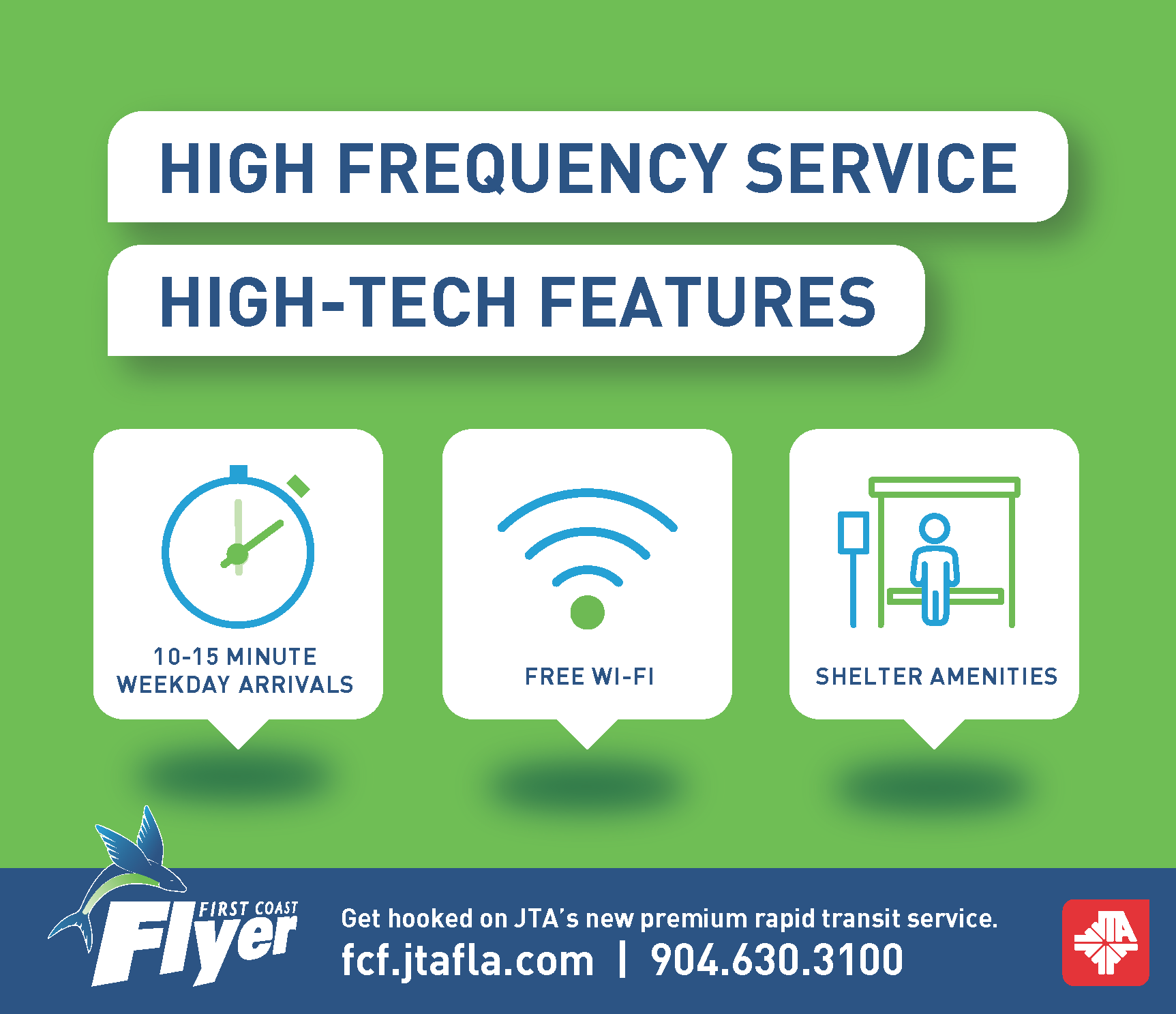 The First Coast Flyer BRT will offer wifi and frequent services in Jacksonville, Florida.