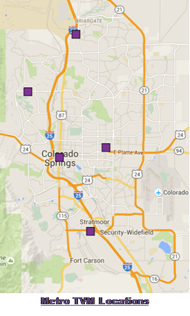 Locations of Mountain Metropolitan Transit's new ticket vending machines.
