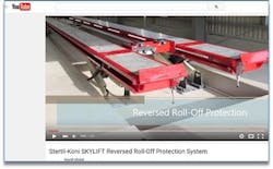Stertil-Koni has introduced a new, space-saving reverse roll-off protection option for it's true vertical rise heavy-duty platform vehicle lifting system, Skylift. Stertil-Koni has introduced a new, space-saving reverse roll-off protection option for it's true vertical rise heavy-duty platform vehicle lifting system, Skylift.