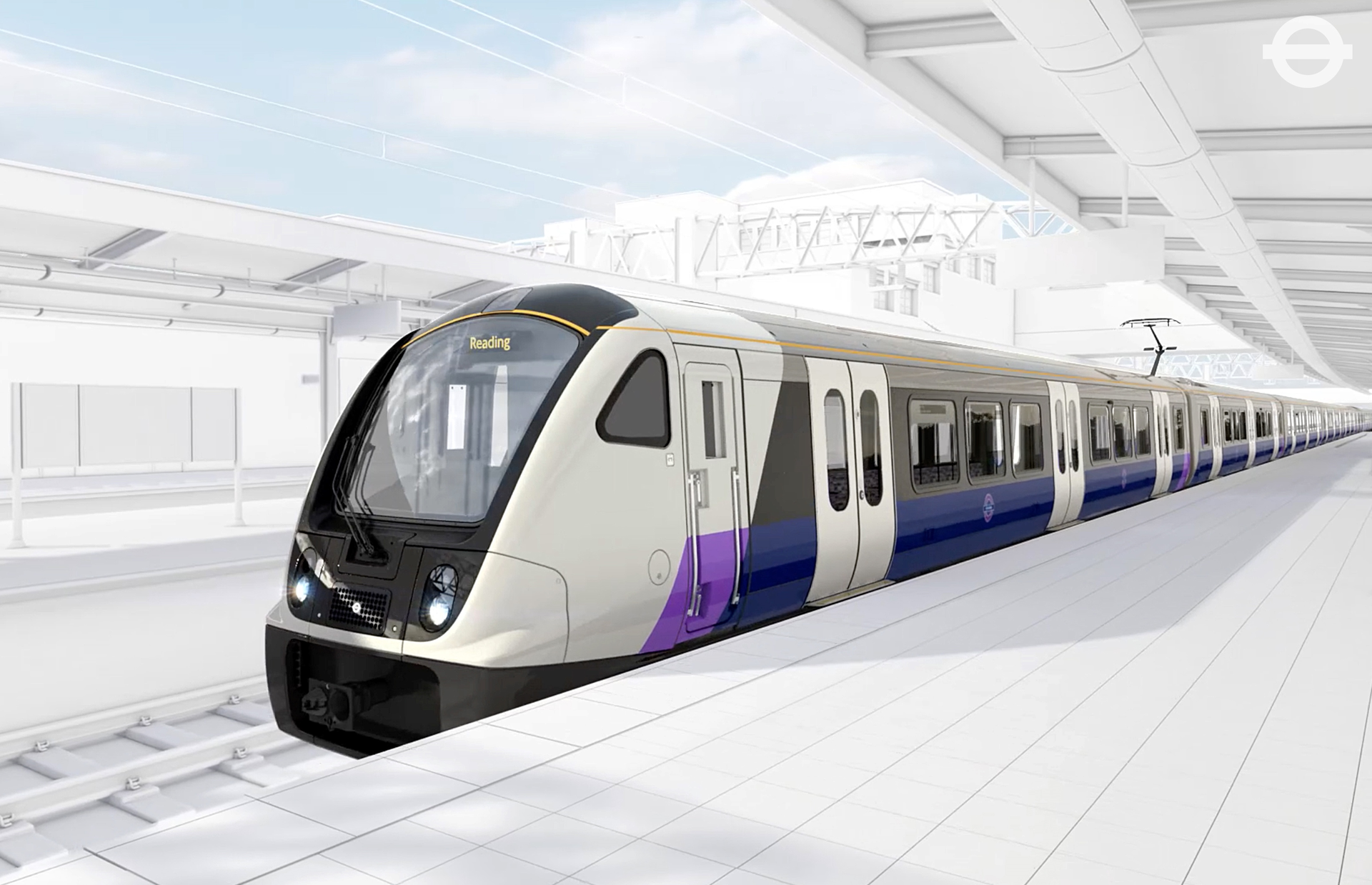 Crossrail train exterior.