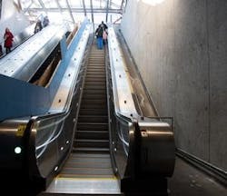The two new escalators are the first of six that are replaced, two-at-a-time, as part of a multi-year project that began in January. The two new escalators are the first of six that are replaced, two-at-a-time, as part of a multi-year project that began in January.